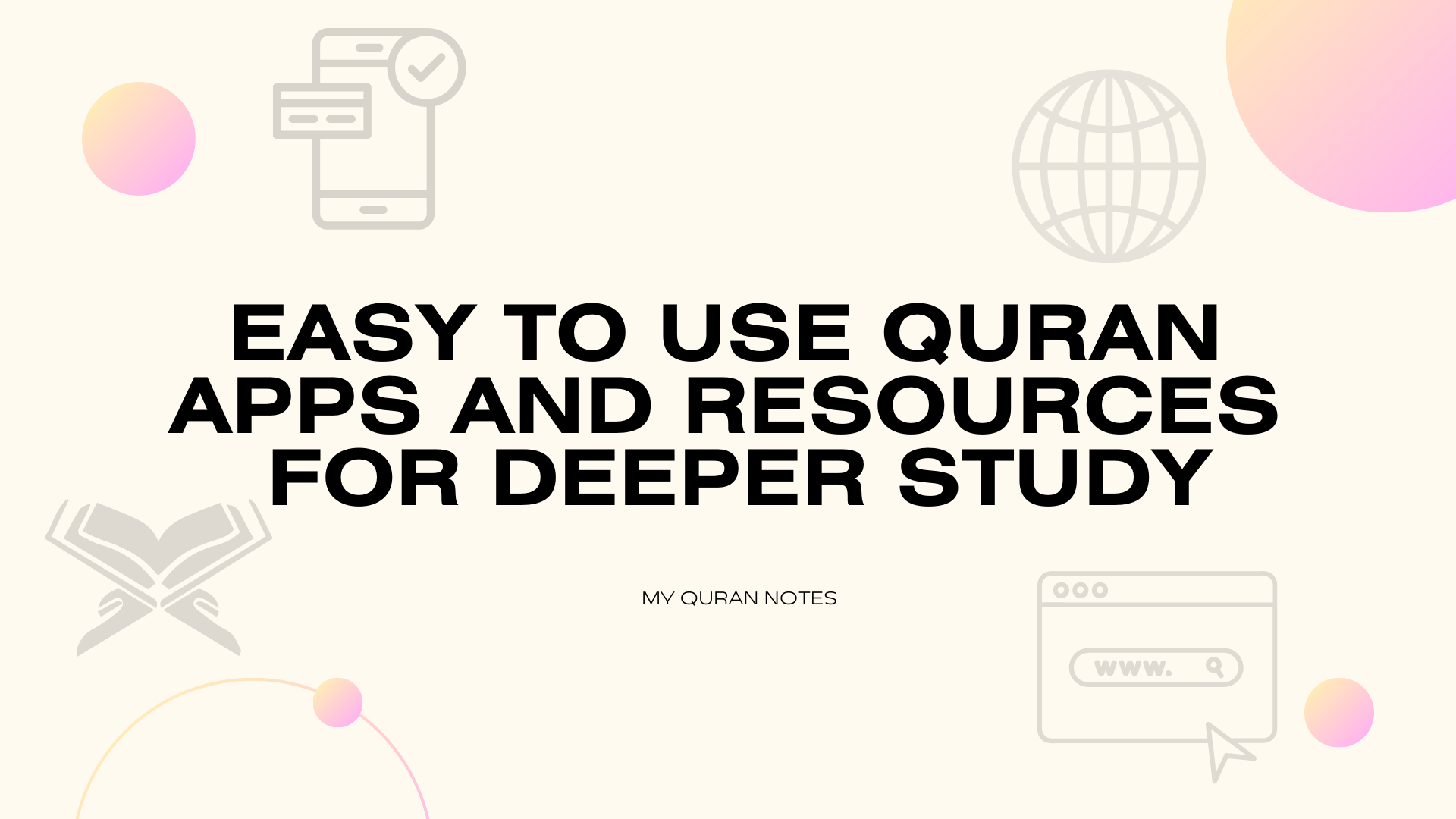 Easy to use Quran Apps and Resources for Deeper Study